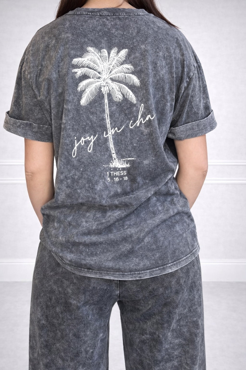 T-shirt Palm Noir